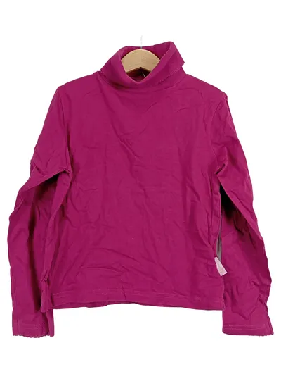 CRASH ONE Mädchen Rollkragen Langarmshirt Pink Gr. 140 Baumwolle