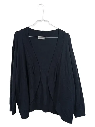 CANDA Damen Strickjacke Cardigan Schwarz Gr. XL offen Basic