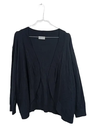 CANDA Damen Strickjacke Cardigan Schwarz Gr. XL offen Basic