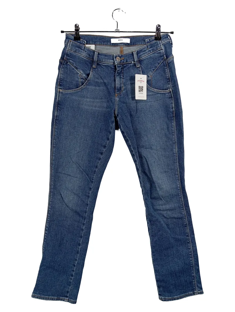 BRAX Damen Jeans Regular Fit Blau W26 L27 Stretch Baumwolle 1