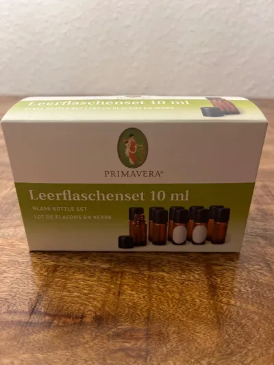Primavera Leerflaschenset 10 ml Glasflaschen Set 10 Stück Braunglas