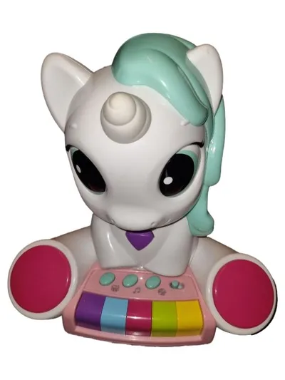 Einhorn Musikspielzeug mit Keyboard Kinder Musikspieler Weiß Rosa