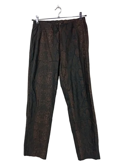 SALLIE SAHNE Stoffhose Damen Gr. 44 Schlangenmuster Braun Animal-Print