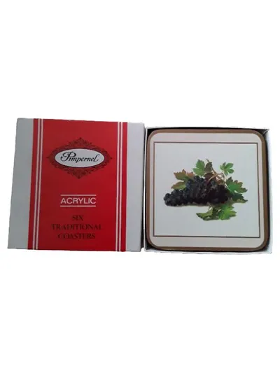 Pimpernel Acryl Untersetzer 6 Stück Traubenmotiv Traditional Coasters