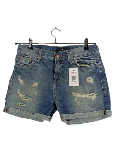 LTB Damen Jeans Shorts Destroyed Look Blau Gr. S/36 Denim