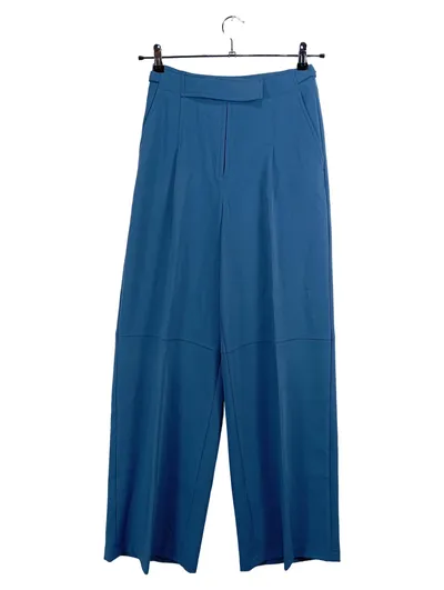 YAYA Damen Stoffhose Weites Bein Blau Gr. 34 XS High Waist Hose