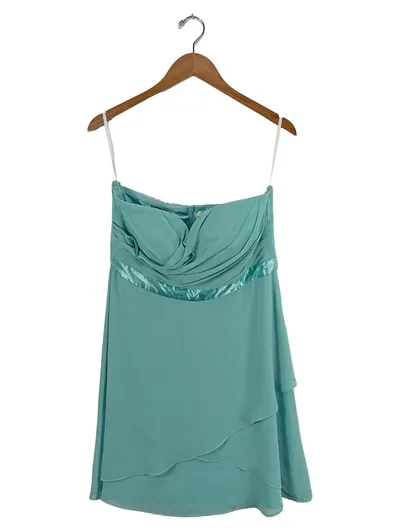 Swissvoice Abendkleid Damen Türkis Elegant Gr. 40 Minikleid Festlich Raffungen