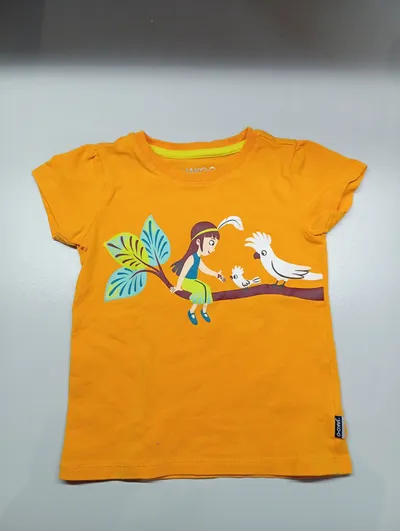 JAKO-O T-Shirt Kurzarm Mädchen Baumwolle Tiermotiv Orange Gr. 98