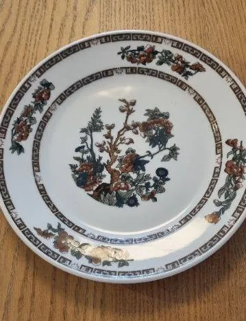 Bauscher Weiden Wandteller Porzellan Blumenmuster Klassisch Weiß 24,5 cm