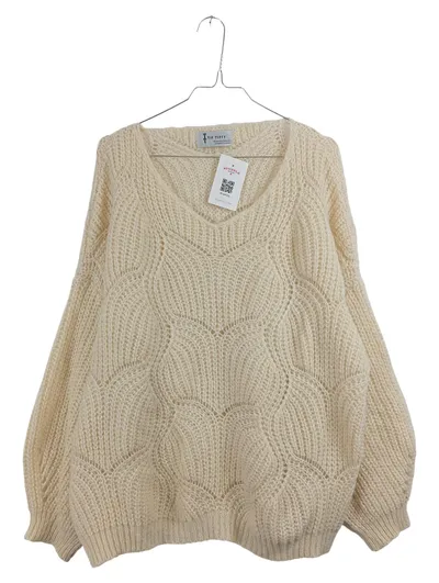 TIF TIFFY Damen Strickpullover Grobstrick Mohair Beige Gr. S/M