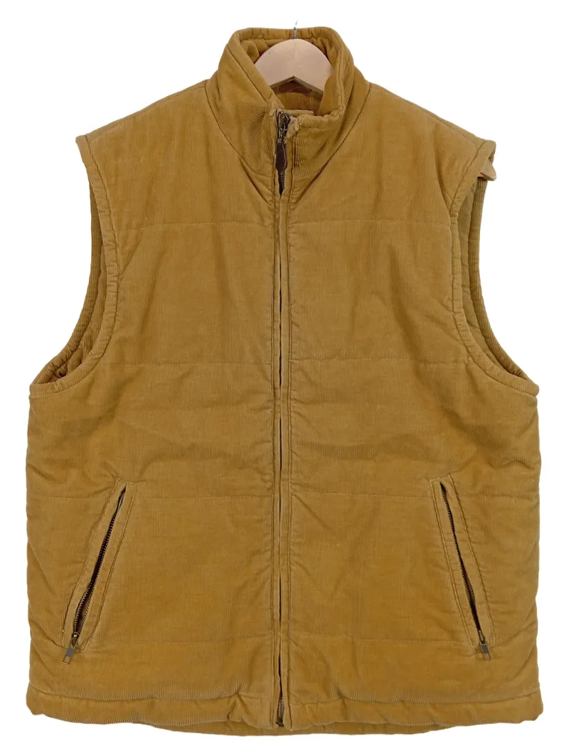 Eddie Bauer Herren Steppweste Gr. S Beige Outdoor Baumwolle Freizeit Weste 1
