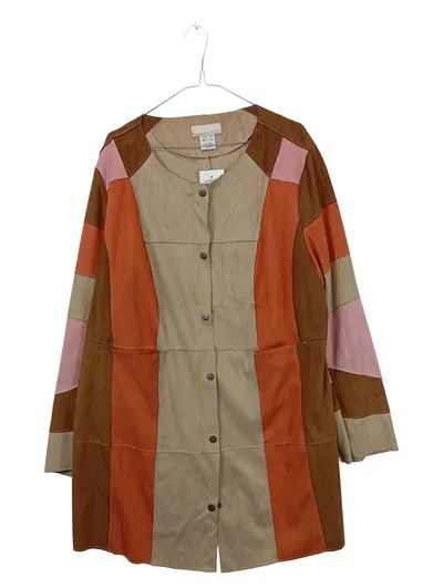 Mona Steppjacke Damen Gr. 48 XXL Retro Geometrisch Mehrfarbig Polyester