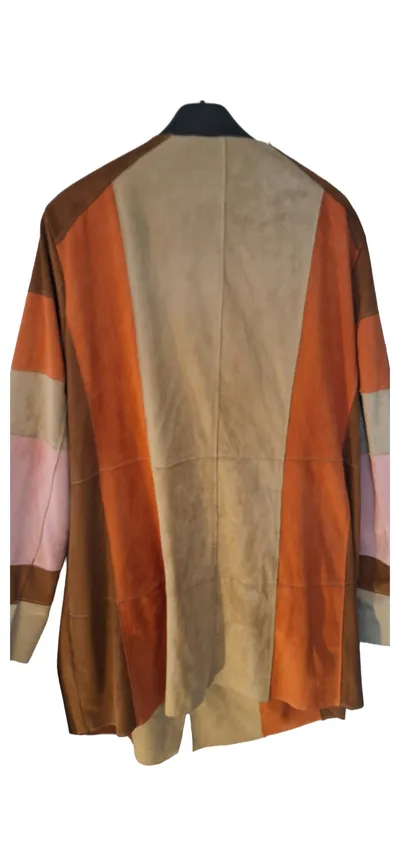 Mona Steppjacke Damen Gr. 48 XXL Retro Geometrisch Mehrfarbig Polyester