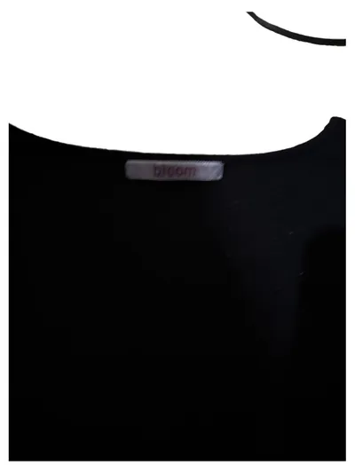 Bloom Damen Pullover Shirt Gr. 36 S Schwarz Viskose Basic Langarm