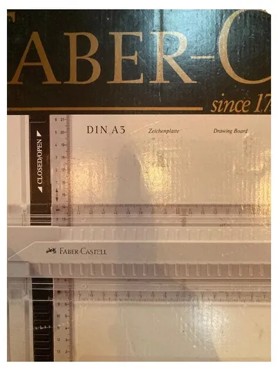 Faber-Castell TK-System Zeichenplatte DIN A3 Parallel-Lineal Transparent