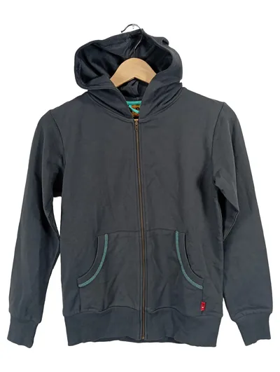 me&i Sweatjacke Kapuze Kinder Gr. 146/152 Grau Bio-Baumwolle