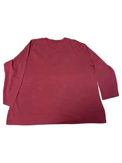 No Secret Damen Langarmshirt Gr. 54/XXL Rot Baumwolle Basic