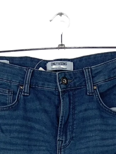 ONLY & SONS Herren Jeans Regular Fit Blau W32 L30 Baumwolle Hose Alltag