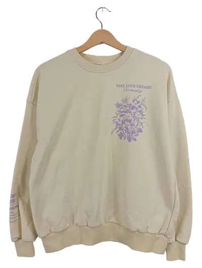 COLIN'S Damen Sweatshirt Gr. S Beige Blumenprint Take Your Dreams