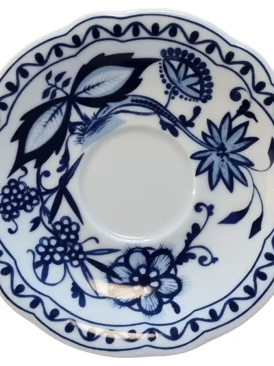 KAHLA Untertasse Zwiebelmuster Porzellan Blau Weiß 15 cm Spülmaschinenfest