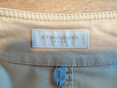Strenesse Blue Leichte Jacke Damen Beige Baumwolle Gr. 34 Klassisch Alltag