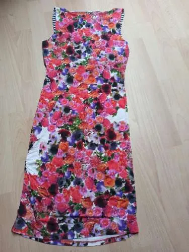 Marc Cain Damen Sommerkleid Blumenmuster Gr. 36/S Mehrfarbig Viskose 2