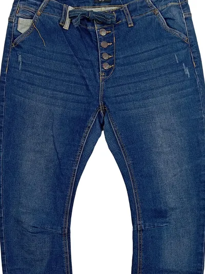 Eight2Nine Destroyed Jeans Damen Boyfriend Hose Blau W31 L31 Baumwolle