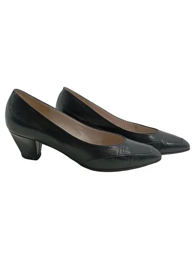 Bruno Magli Damen Pumps Leder Schwarz Gr. 35 Made in Italy