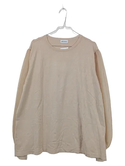 Judith Williams Damen Pullover Viskose Langarm Beige Gr. 48 3XL Herbst
