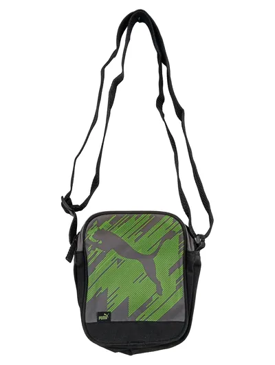 PUMA Umhängetasche Crossbody Bag Schwarz Grün Logo Sportlich Klein