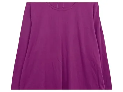 Serena Malin Damen Langarmshirt Gr. 50 Lila Basic Baumwolle Longsleeve