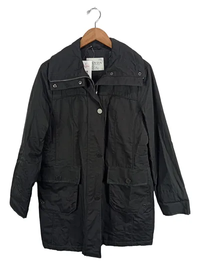 Arbeitsjacke Damen L Schwarz Baumwolle Outdoor Herbst Winter Gr. 40
