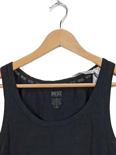 Diesel Herren Tanktop Unterhemd Schwarz Gr. L 100% Baumwolle Basic