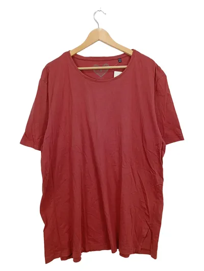 Ulla Popken Damen T-Shirt Rot Logo-Print Baumwolle Gr. 52 XL
