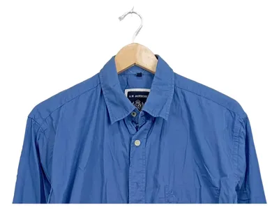 A.W. Dunmore Herren Business Hemd Blau Gr. XL Baumwolle Langarm