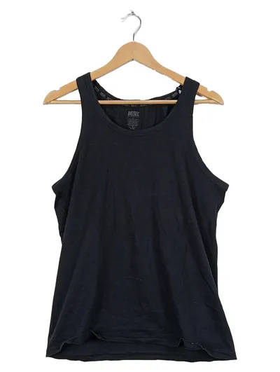 Diesel Herren Tanktop Unterhemd Schwarz Gr. L 100% Baumwolle Basic