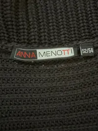 Anna Menotti Damen Strickjacke Grau Rippstrick Gr. 52 XXL Langarm Casual 3