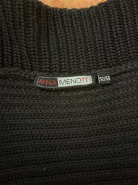 Anna Menotti Damen Strickjacke Grau Rippstrick Gr. 52 XXL Langarm Casual 4