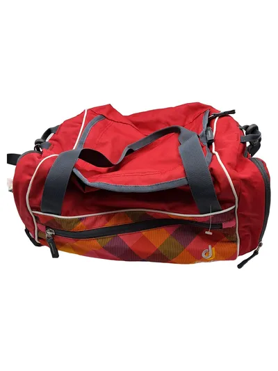 Deuter Sporttasche Kinder Rot Kariert Mittel 33x21cm Polyester Gym Bag
