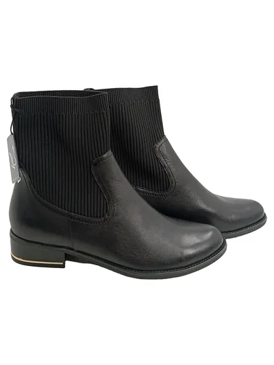 Caprice Damen Stiefelette Gr. 40 Schwarz Leder Sock Boots Elegant
