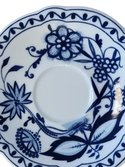 Kahla Zwiebelmuster Unterteller Porzellan Blau Floral 15 cm