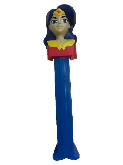 PEZ Spender Wonder Woman DC Super Hero Girls Figur Blau Sammlerstück