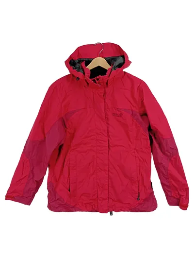 Jack Wolfskin Damen Outdoorjacke Funktionsjacke Rot Gr. L 42 Kapuze