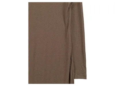 Urban Classics Damen Strickkleid Langarm Rippstrick Braun Gr. M