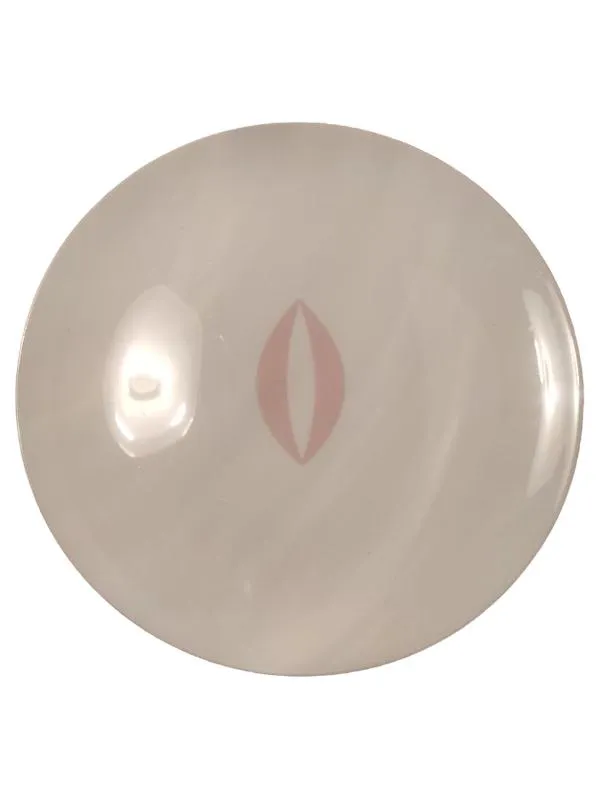 Clodomiro Teller Porzellan Weiß Rosa Lippen Motiv 28 cm Minimalistisch 1