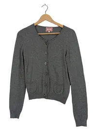 Avoca Strickjacke Damen Klassisch Grau Melange Angora Kaschmir Gr. 36 S 1