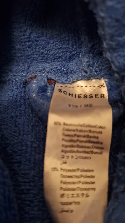 Schiesser Kinder Bademantel Gr. 92 Blau LKW Muster Frottee