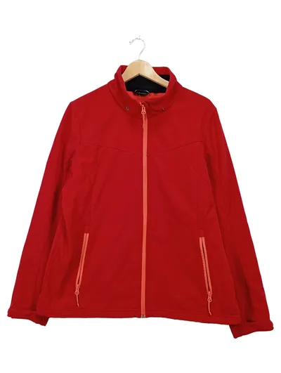Icepeak Softshell Outdoorjacke Damen Gr. 46 Rot Fleece gefüttert