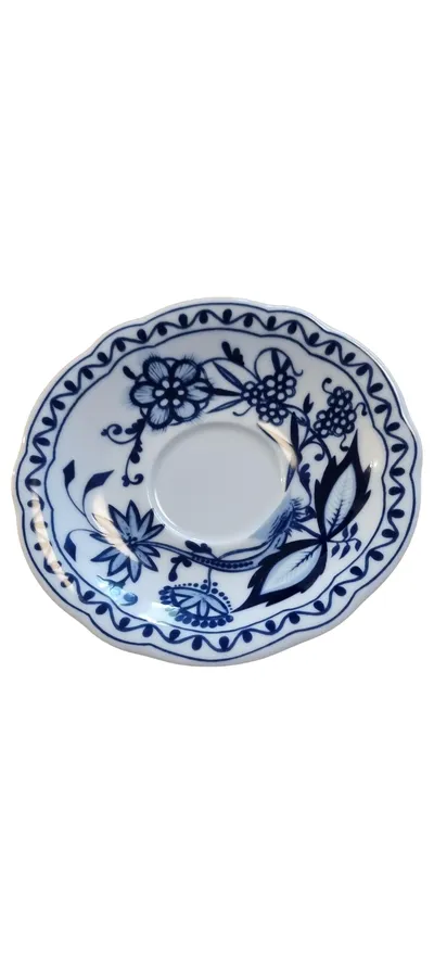 KAHLA Zwiebelmuster Untertasse Porzellan Blau Weiß 15 cm Spülmaschinenfest