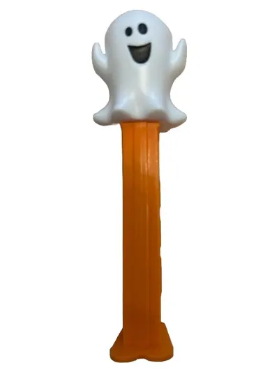 PEZ Spender Geist Halloween Sammlerstück Orange Weiß Bonbonspender